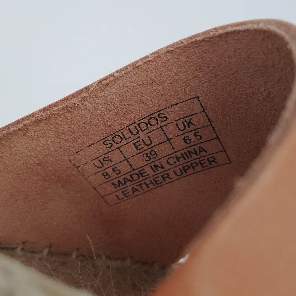 Soludos Minorca Leather Platform Wedge Espadrille Sandal - Picture 11 of 11